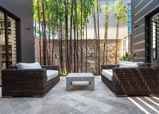 The intimate courtyard lounge ideal for relaxing